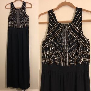 Black and Gold Gianni Bini Dress